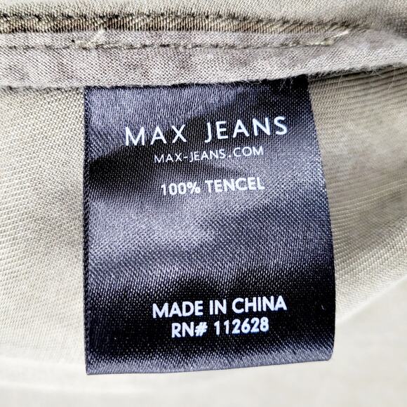 Max Jeans Olive Green Lightweight Adjustable Utility Hooded Jacket Women's Sz S - Picture 8 of 9